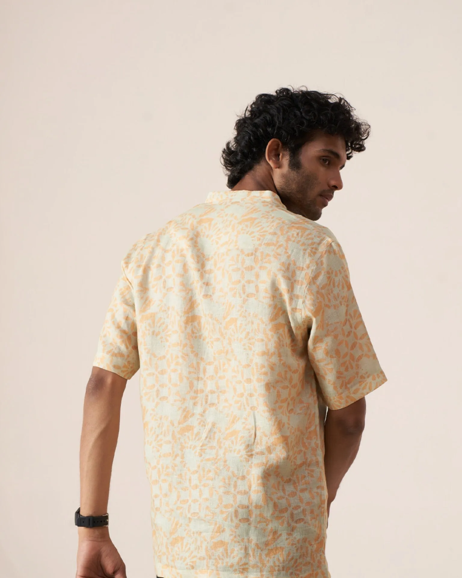 Bohemian Soul (Pure Linen Short Sleeve Shirt)  AddysForMen