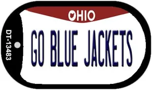 Go Blue Jackets Novelty Metal Dog Tag Necklace DT-13483