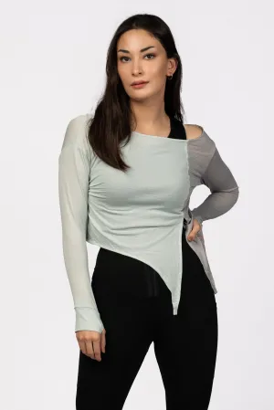 Long Sleeve off-Shoulder Workout top